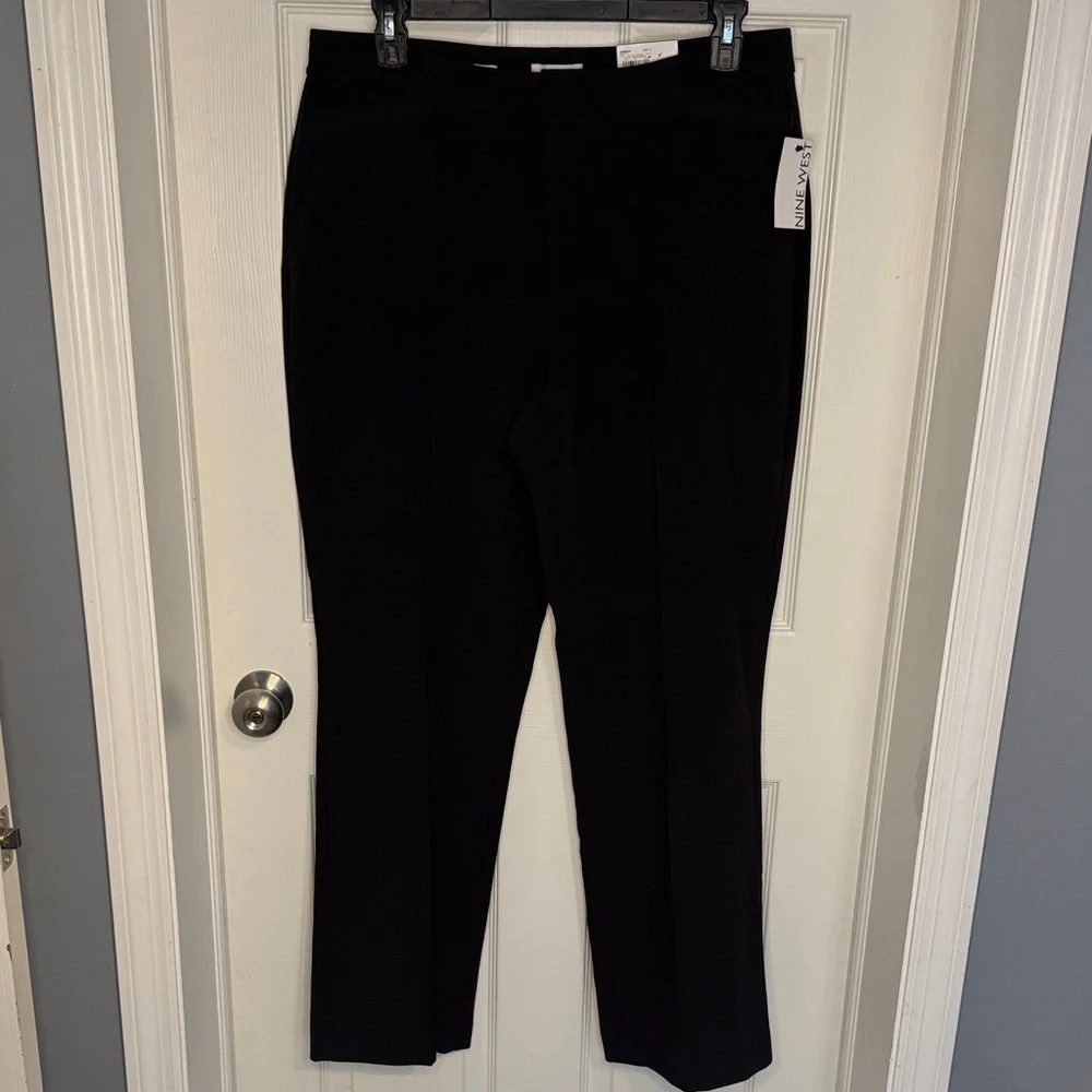 NWT Nine West Elegant Black Wide Leg Trousers